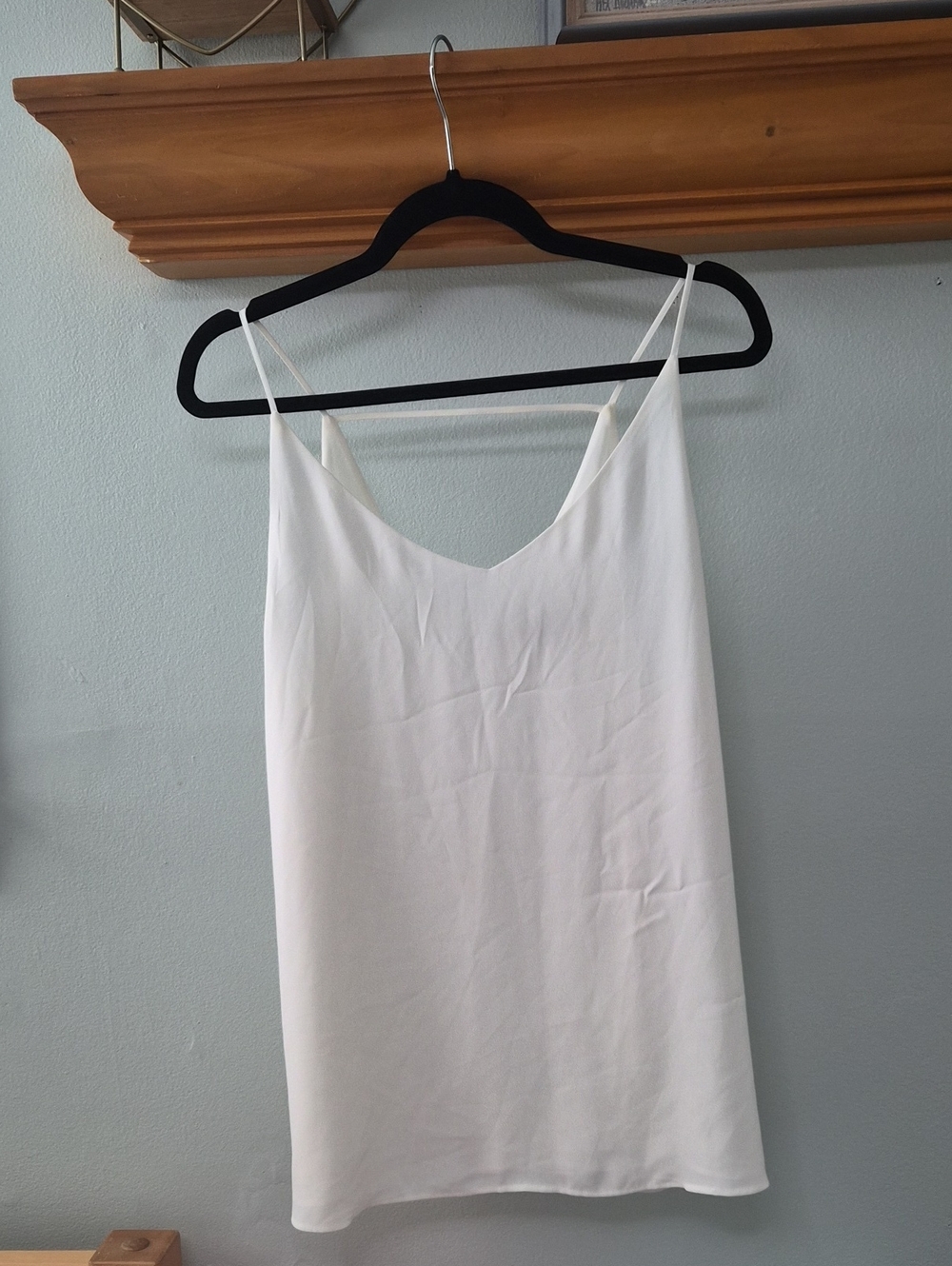 LOFT White V-Neck Slip Blouse